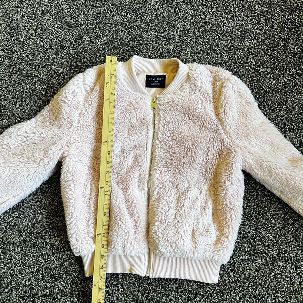 Love Tree Soft Blush Teddy Jacket - Picture 6 of 8